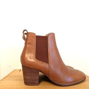 MADEWELL Regan leather camel ankle boot 6
